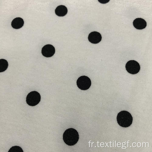 Tissu à tricoter en coton et polyester